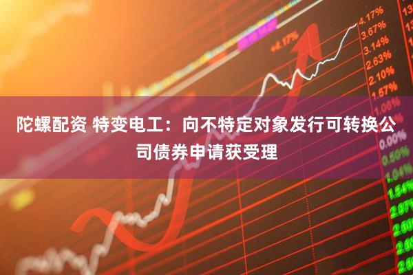 陀螺配资 特变电工：向不特定对象发行可转换公司债券申请获受理